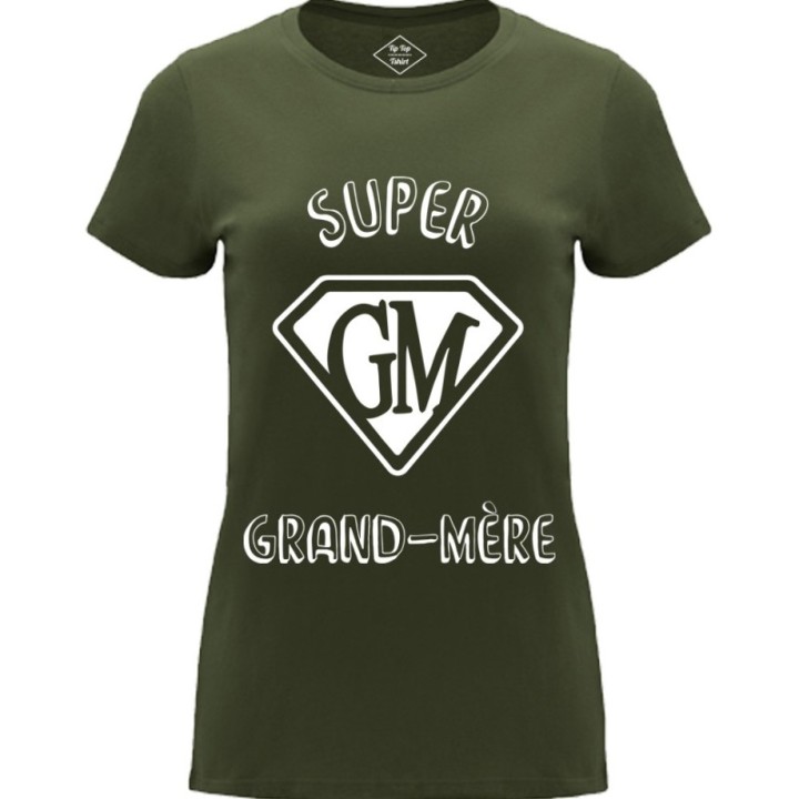 Tip Top Tshirt - T-shirt Femme Super Grand-Mère - Made in France