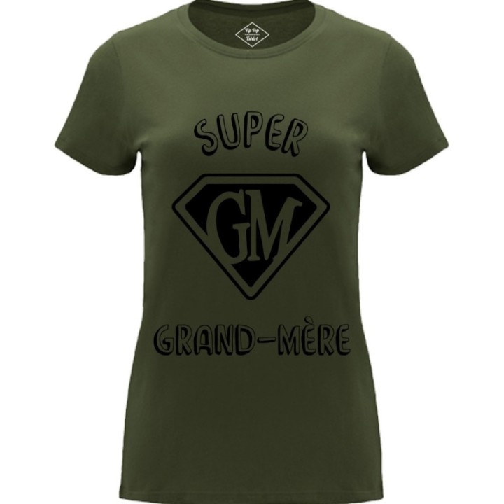Tip Top Tshirt - T-shirt Femme Super Grand-Mère - Made in France