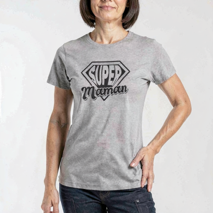 Tip Top Tshirt - T-shirt Femme Super Maman - Made in France