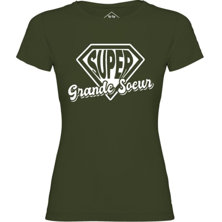Tip Top Tshirt - T-shirt Femme Super Grande Soeur - Made in France