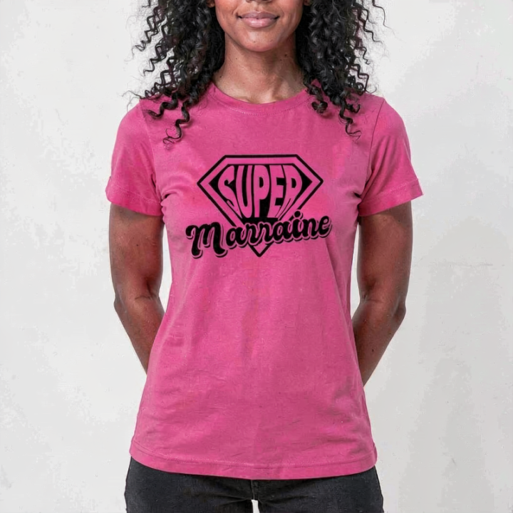 Tip Top Tshirt - T-shirt Femme Super Marraine - Made in France
