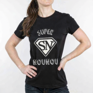 Tip Top Tshirt - T-shirt Femme Super Nounou - Made in France