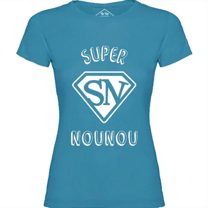 Tip Top Tshirt - T-shirt Femme Super Nounou - Made in France