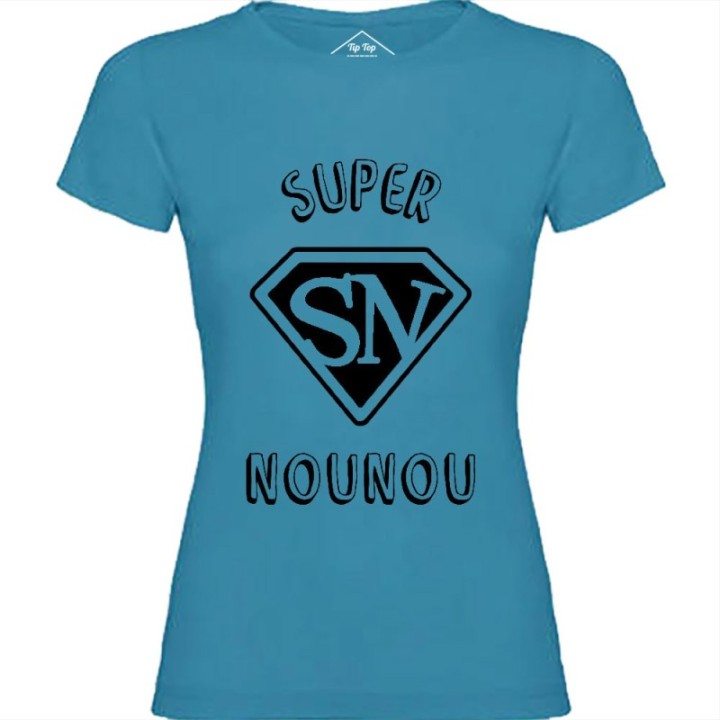 Tip Top Tshirt - T-shirt Femme Super Nounou - Made in France