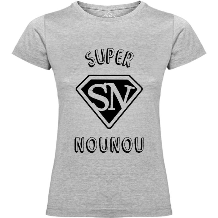 Tip Top Tshirt - T-shirt Femme Super Nounou - Made in France