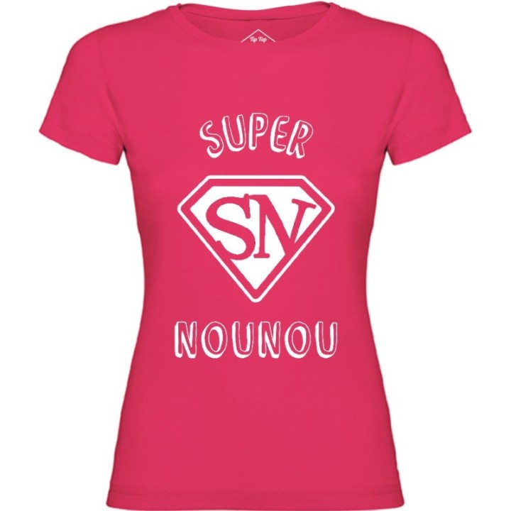 Tip Top Tshirt - T-shirt Femme Super Nounou - Made in France