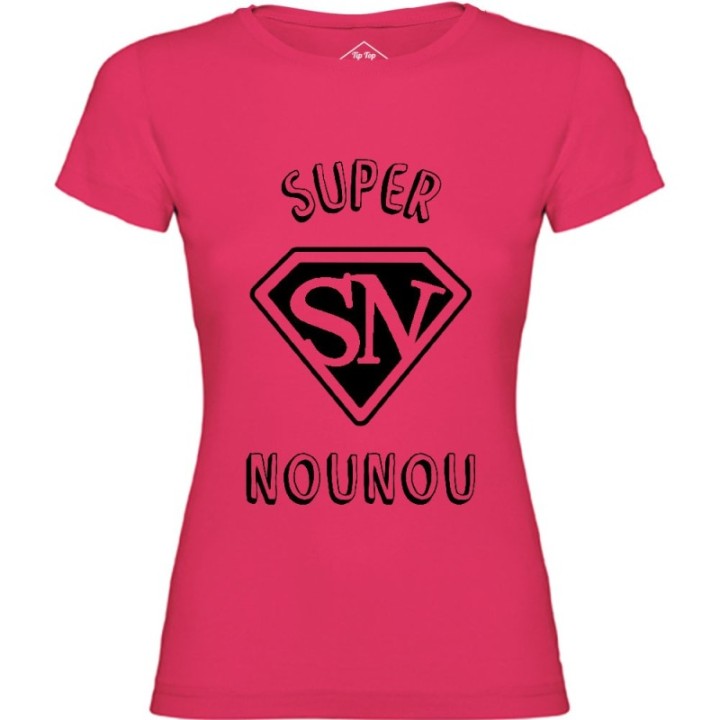 Tip Top Tshirt - T-shirt Femme Super Nounou - Made in France