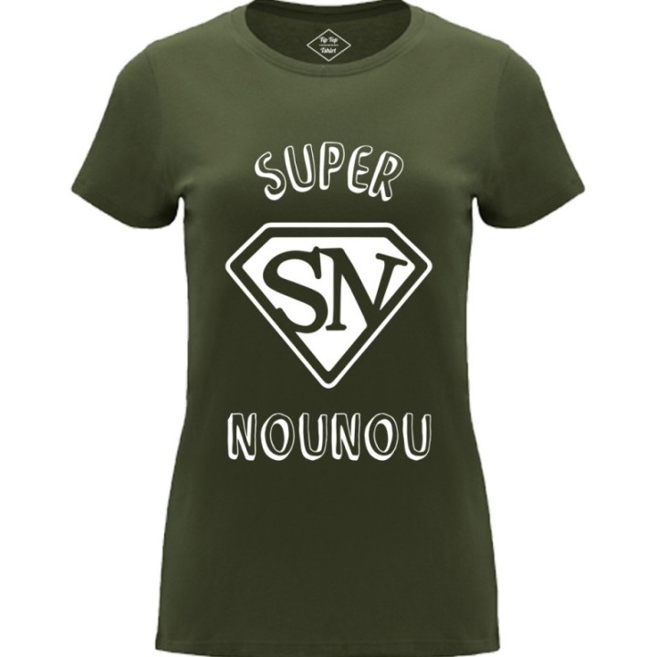 Tip Top Tshirt - T-shirt Femme Super Nounou - Made in France