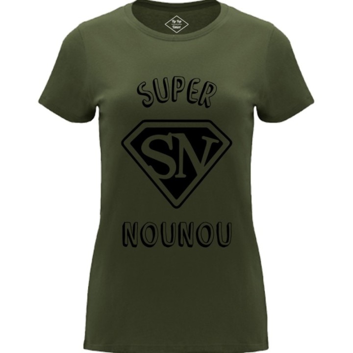 Tip Top Tshirt - T-shirt Femme Super Nounou - Made in France