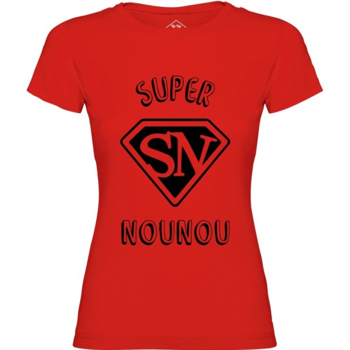 Tip Top Tshirt - T-shirt Femme Super Nounou - Made in France