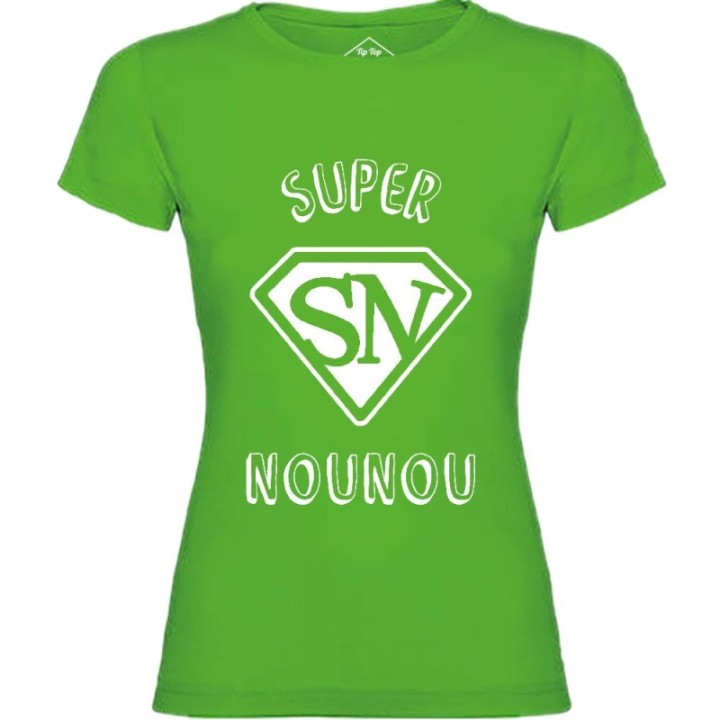 Tip Top Tshirt - T-shirt Femme Super Nounou - Made in France