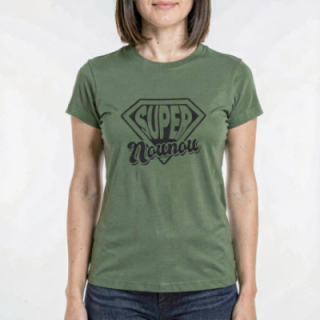 Tip Top Tshirt - T-shirt Femme Super Nounou - Made in France
