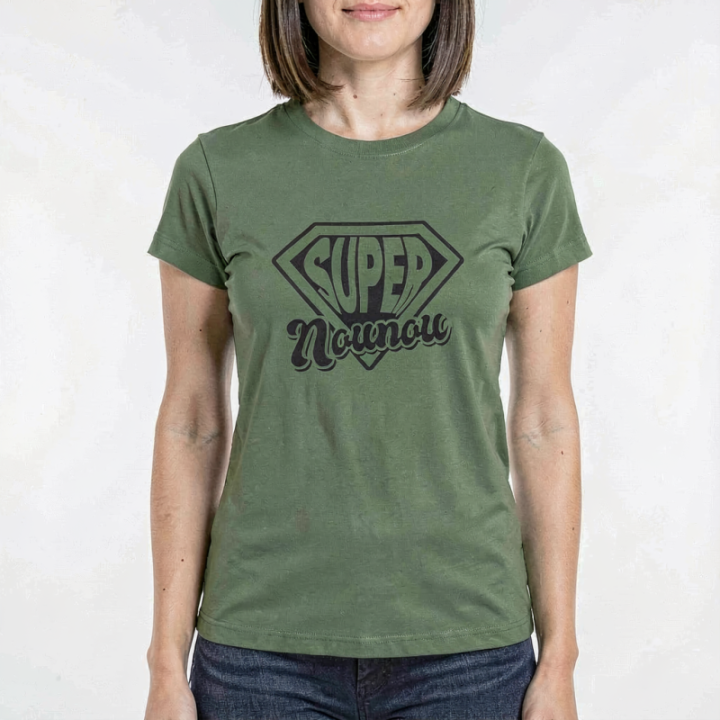 Tip Top Tshirt - T-shirt Femme Super Nounou - Made in France