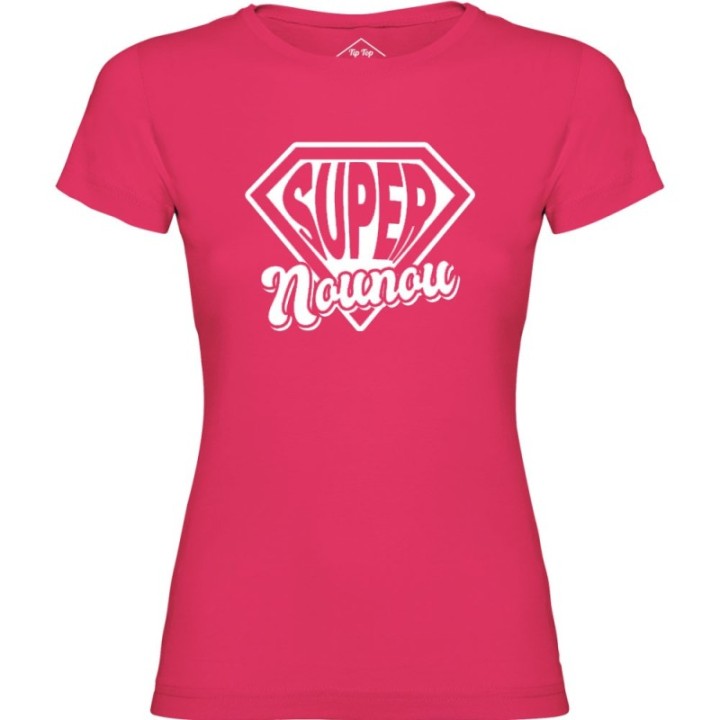 Tip Top Tshirt - T-shirt Femme Super Nounou - Made in France