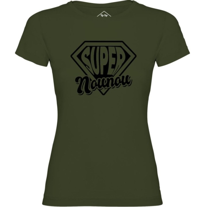 Tip Top Tshirt - T-shirt Femme Super Nounou - Made in France