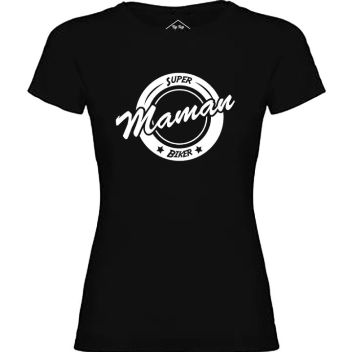 Tip Top Tshirt - T-shirt Femme Super Maman Biker - Made in France