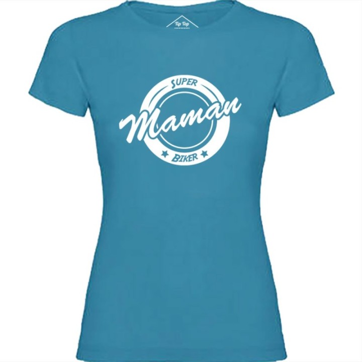 Tip Top Tshirt - T-shirt Femme Super Maman Biker - Made in France