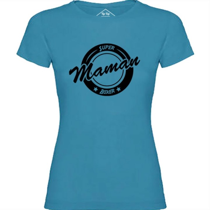 Tip Top Tshirt - T-shirt Femme Super Maman Biker - Made in France