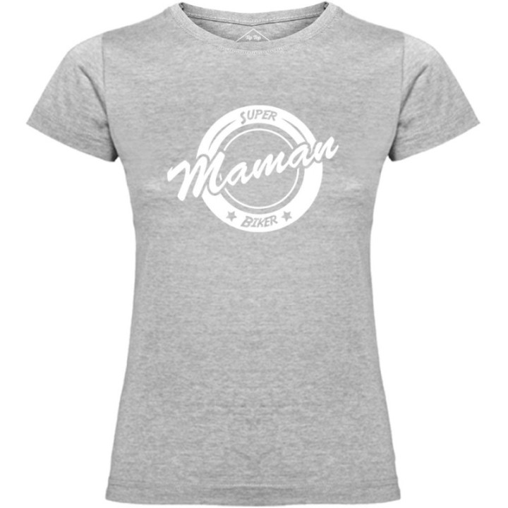 Tip Top Tshirt - T-shirt Femme Super Maman Biker - Made in France