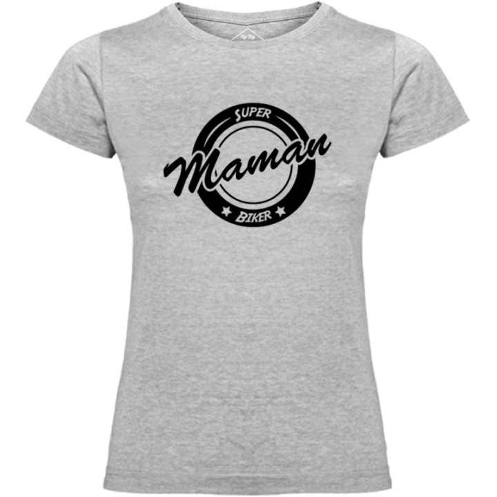 Tip Top Tshirt - T-shirt Femme Super Maman Biker - Made in France
