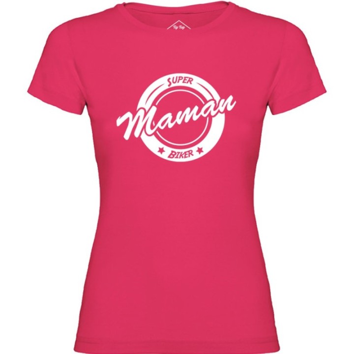 Tip Top Tshirt - T-shirt Femme Super Maman Biker - Made in France