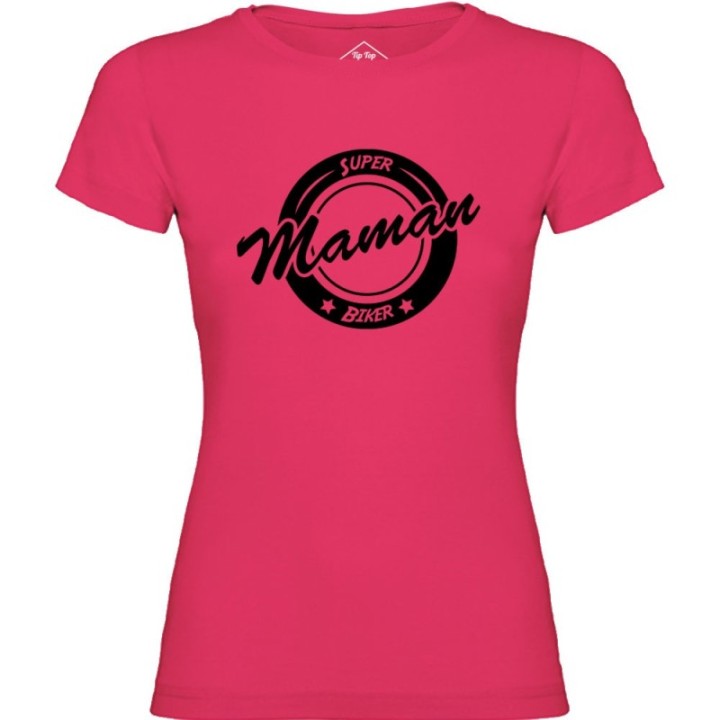 Tip Top Tshirt - T-shirt Femme Super Maman Biker - Made in France