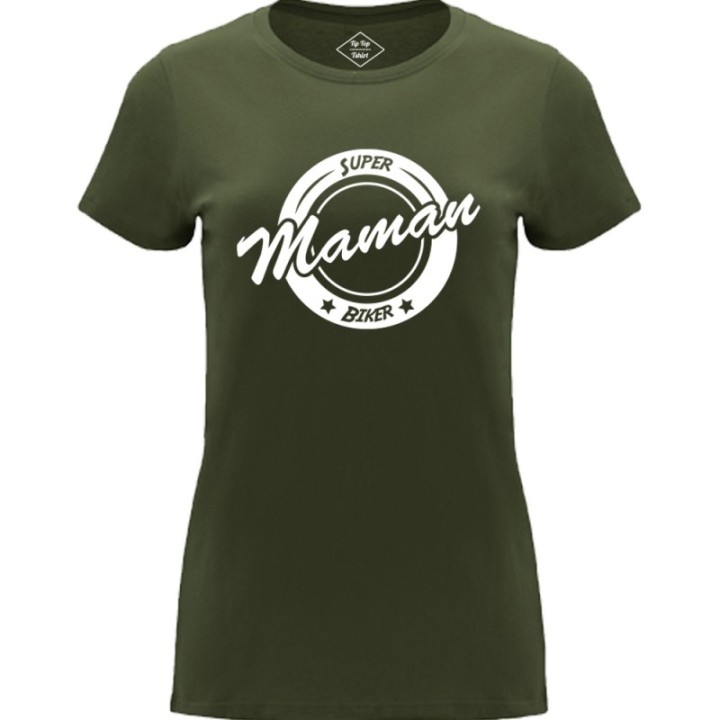 Tip Top Tshirt - T-shirt Femme Super Maman Biker - Made in France