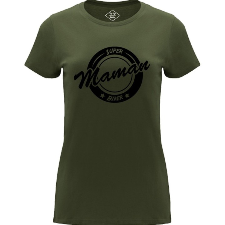 Tip Top Tshirt - T-shirt Femme Super Maman Biker - Made in France