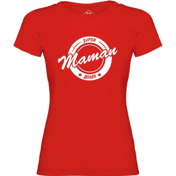 Tip Top Tshirt - T-shirt Femme Super Maman Biker - Made in France