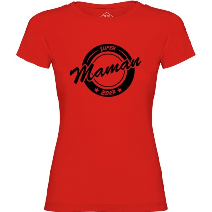 Tip Top Tshirt - T-shirt Femme Super Maman Biker - Made in France