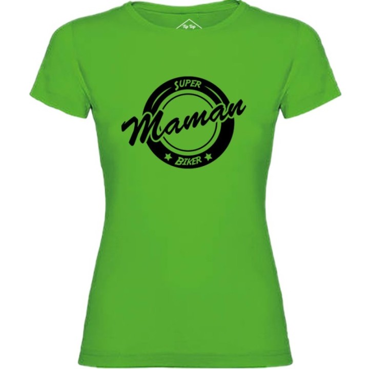 Tip Top Tshirt - T-shirt Femme Super Maman Biker - Made in France
