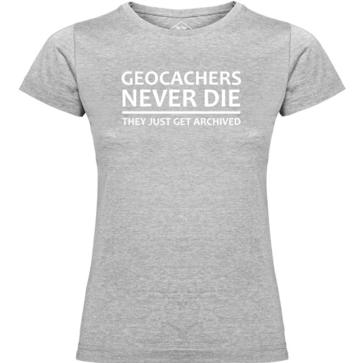 Tip Top Tshirt - T-shirt Femme Geocachers never die - Made in France