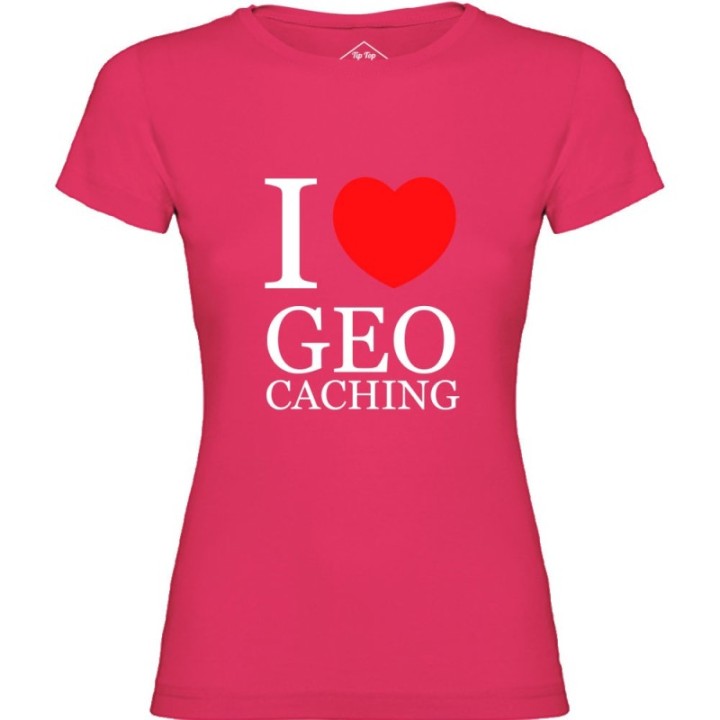Tip Top Tshirt - T-shirt Femme I love Geocaching - Made in France