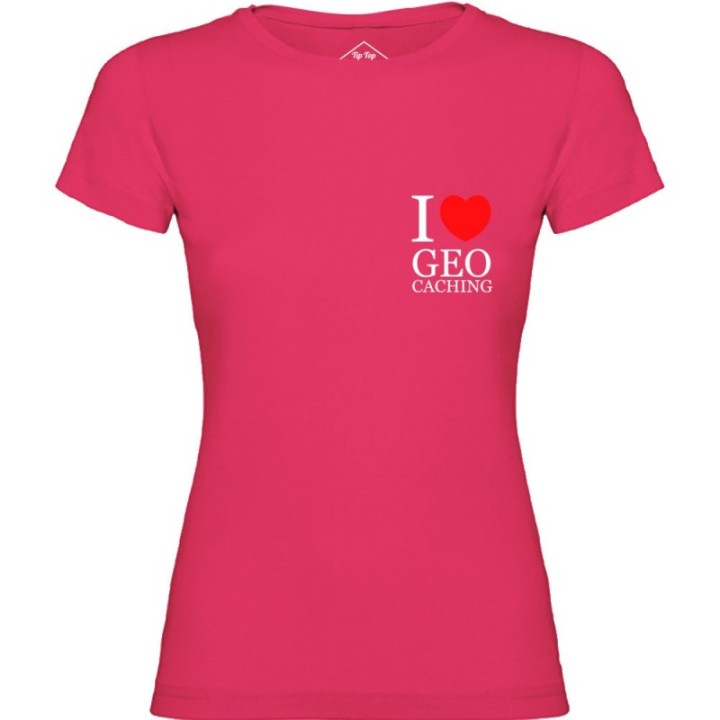 Tip Top Tshirt - T-shirt Femme I love Geocaching - Made in France