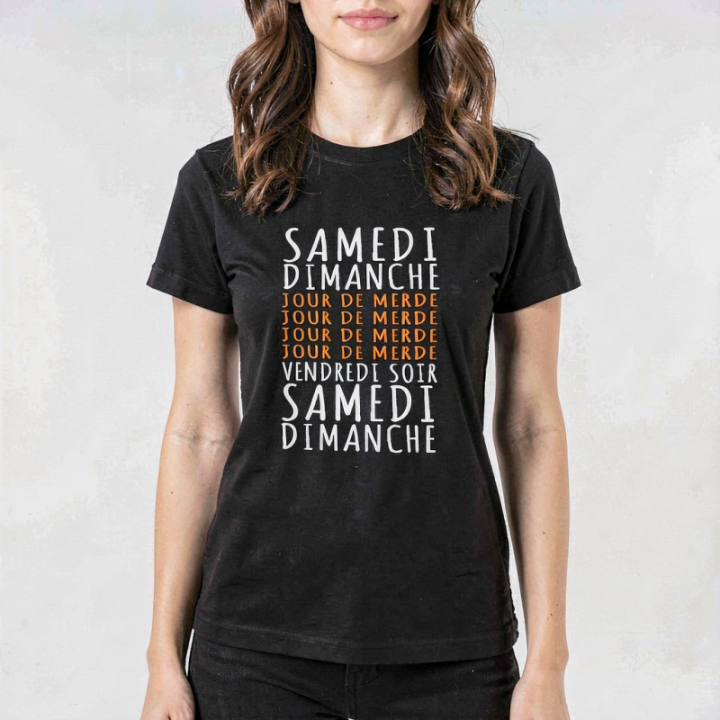 Tip Top Tshirt - T-shirt Femme Jours de merde - Made in France