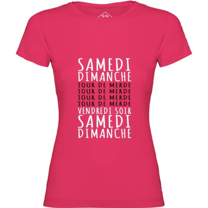 Tip Top Tshirt - T-shirt Femme Jours de merde - Made in France