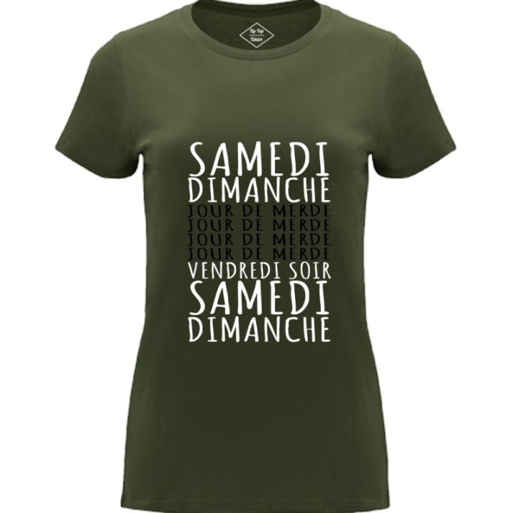 Tip Top Tshirt - T-shirt Femme Jours de merde - Made in France
