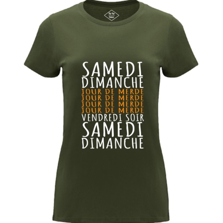 Tip Top Tshirt - T-shirt Femme Jours de merde - Made in France