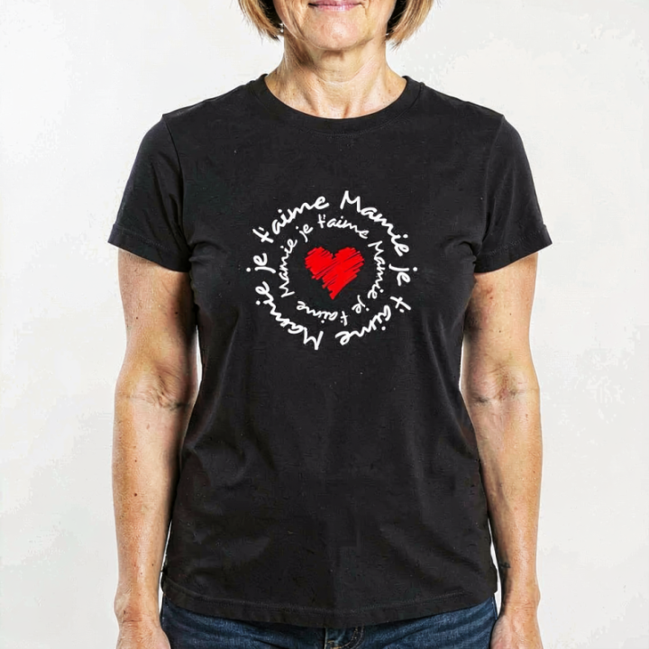 Tip Top Tshirt - T-shirt Femme Mamie je t'aime - Made in France