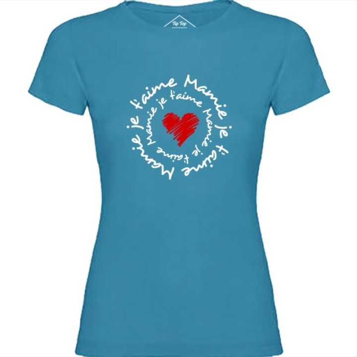 Tip Top Tshirt - T-shirt Femme Mamie je t'aime - Made in France