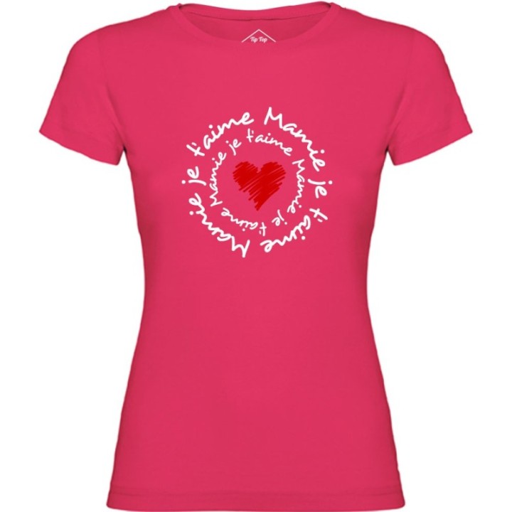 Tip Top Tshirt - T-shirt Femme Mamie je t'aime - Made in France