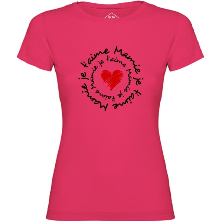 Tip Top Tshirt - T-shirt Femme Mamie je t'aime - Made in France