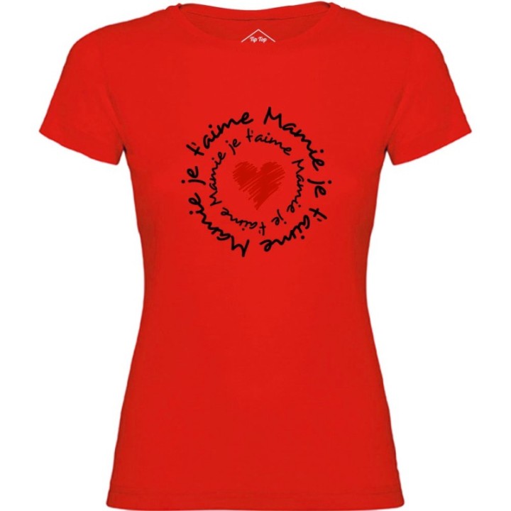 Tip Top Tshirt - T-shirt Femme Mamie je t'aime - Made in France