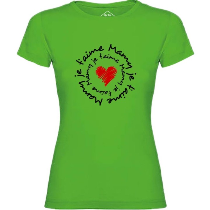 Tip Top Tshirt - T-shirt Femme Mamy je t'aime - Made in France