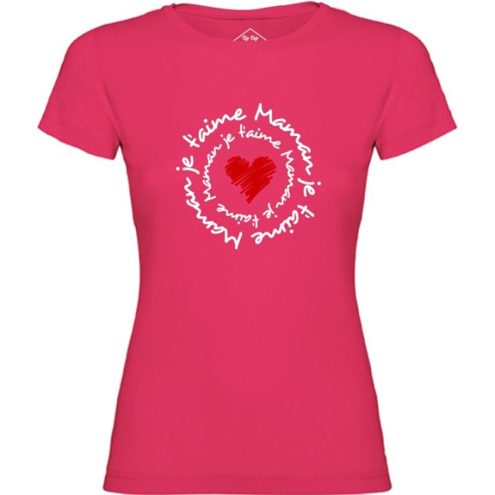 Tip Top Tshirt - T-shirt Femme Maman je t'aime - Made in France