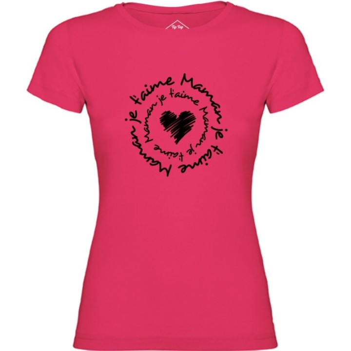 Tip Top Tshirt - T-shirt Femme Maman je t'aime - Made in France