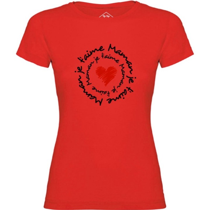 Tip Top Tshirt - T-shirt Femme Maman je t'aime - Made in France