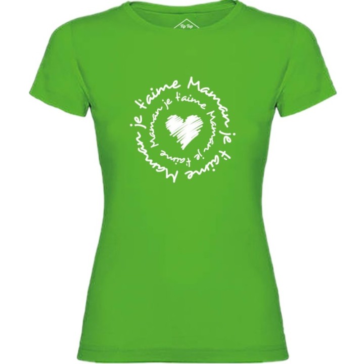 Tip Top Tshirt - T-shirt Femme Maman je t'aime - Made in France