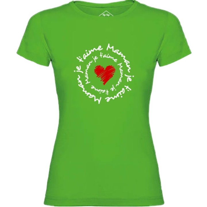 Tip Top Tshirt - T-shirt Femme Maman je t'aime - Made in France