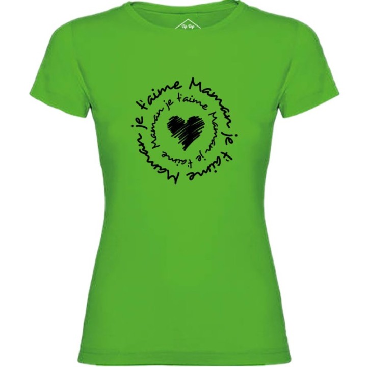 Tip Top Tshirt - T-shirt Femme Maman je t'aime - Made in France